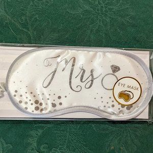 3 for $10 ⭐ Punch Studio "Mrs." Bridal Eye Mask White & Silver BRAND NEW